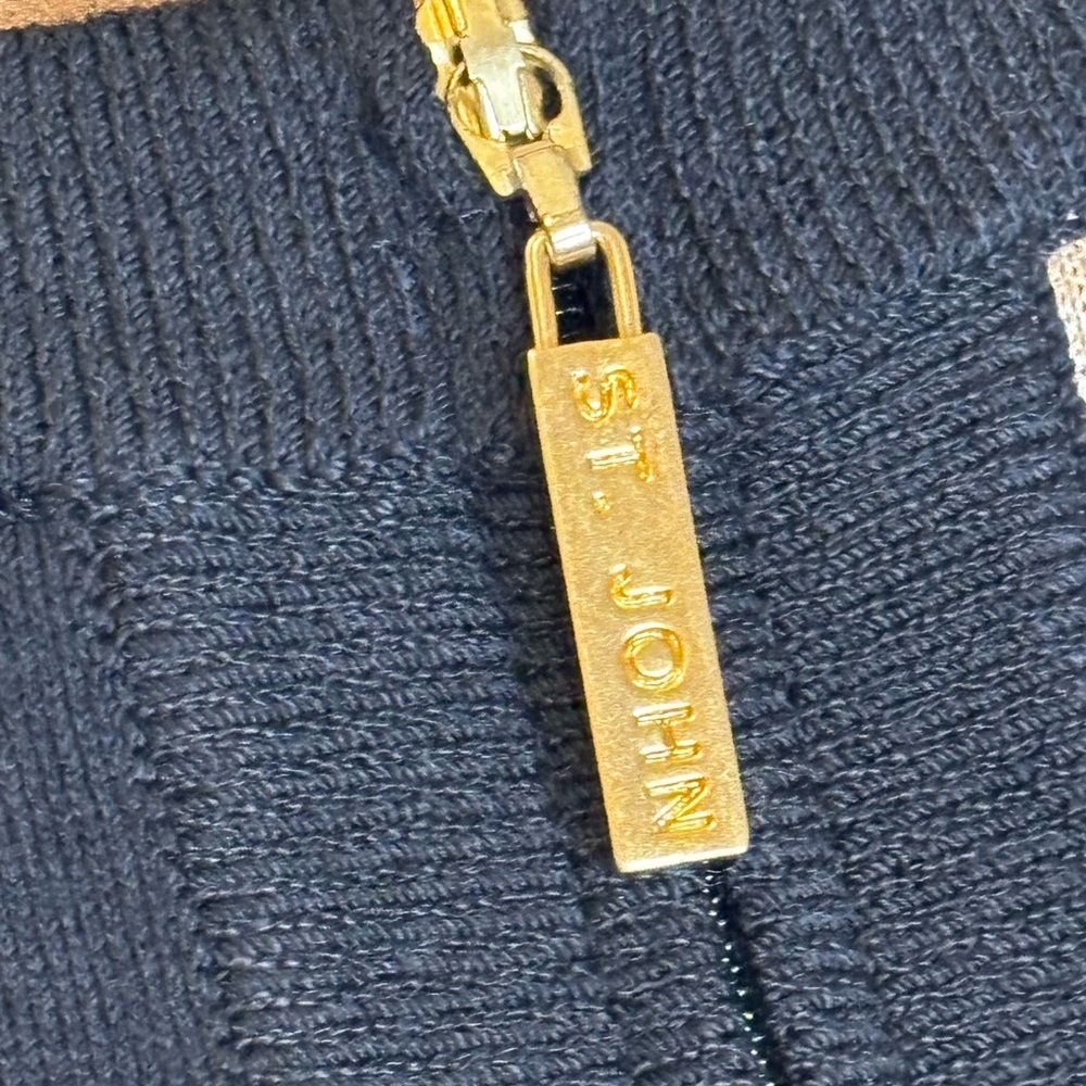 St. John Geometric Patterned Cardigan - image 2